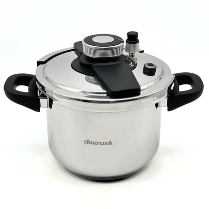 Easy Open pressure cooker with easy one-hand opening system