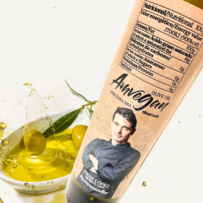 Aceite de oliva virgen extra premium de arbequina 100% AmVegan Oil 250 ml